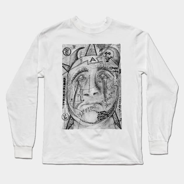 Abstract Uncoloured Blues Long Sleeve T-Shirt by thealchemistdru